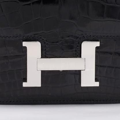 コンスタンススリム　アリゲーター　ブラック　SS　B刻印