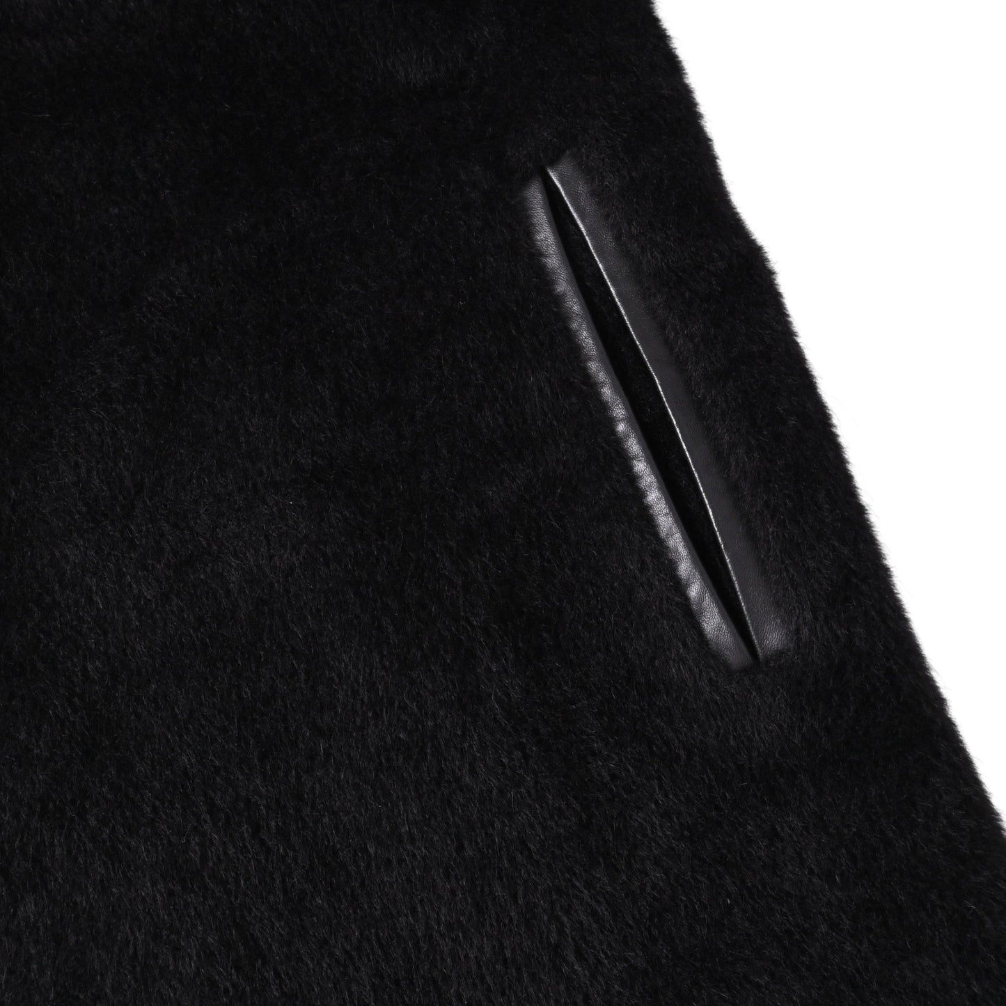 コート　アルパカ混　ラム　ブラック　34