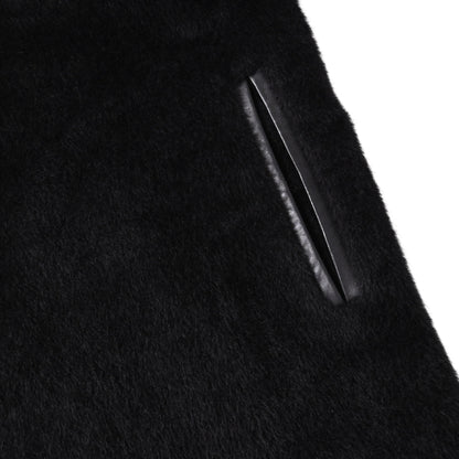 コート　アルパカ混　ラム　ブラック　34