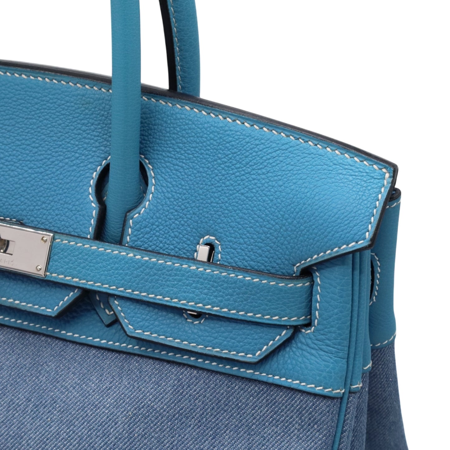 Birkin 30 Toile Jean Togo 蓝色牛仔裤 SS □F刻印