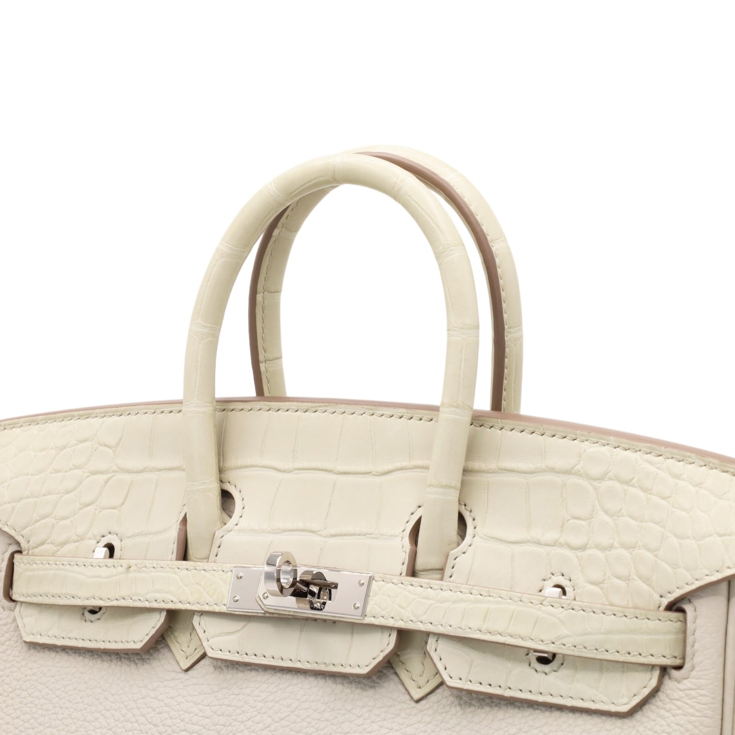 Birkin 25 Touch Alligator Matte Togo Beton SS W Engraved