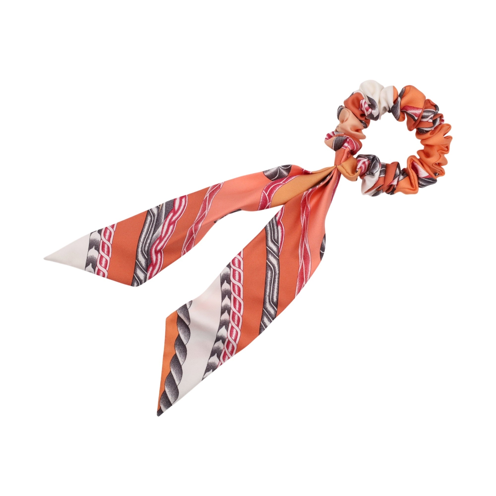 HERMES シュシュベッラ ロープ・デュ・ソワール シルク オレンジ – LALÙE