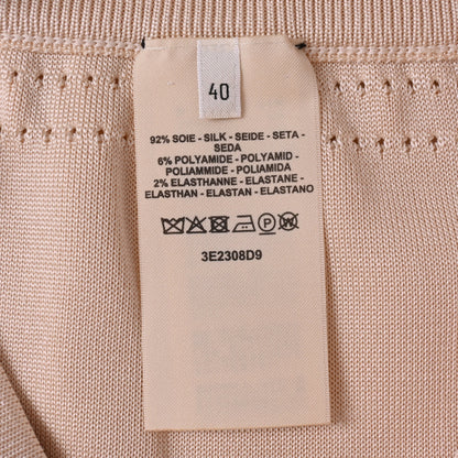 Knitted skirt, Silk blend, Ivory, 40