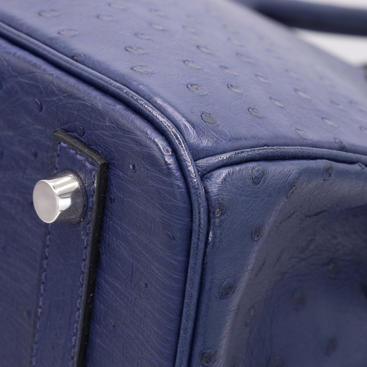 バーキン30　オーストリッチ　ブルーアイリス　SS　T刻印