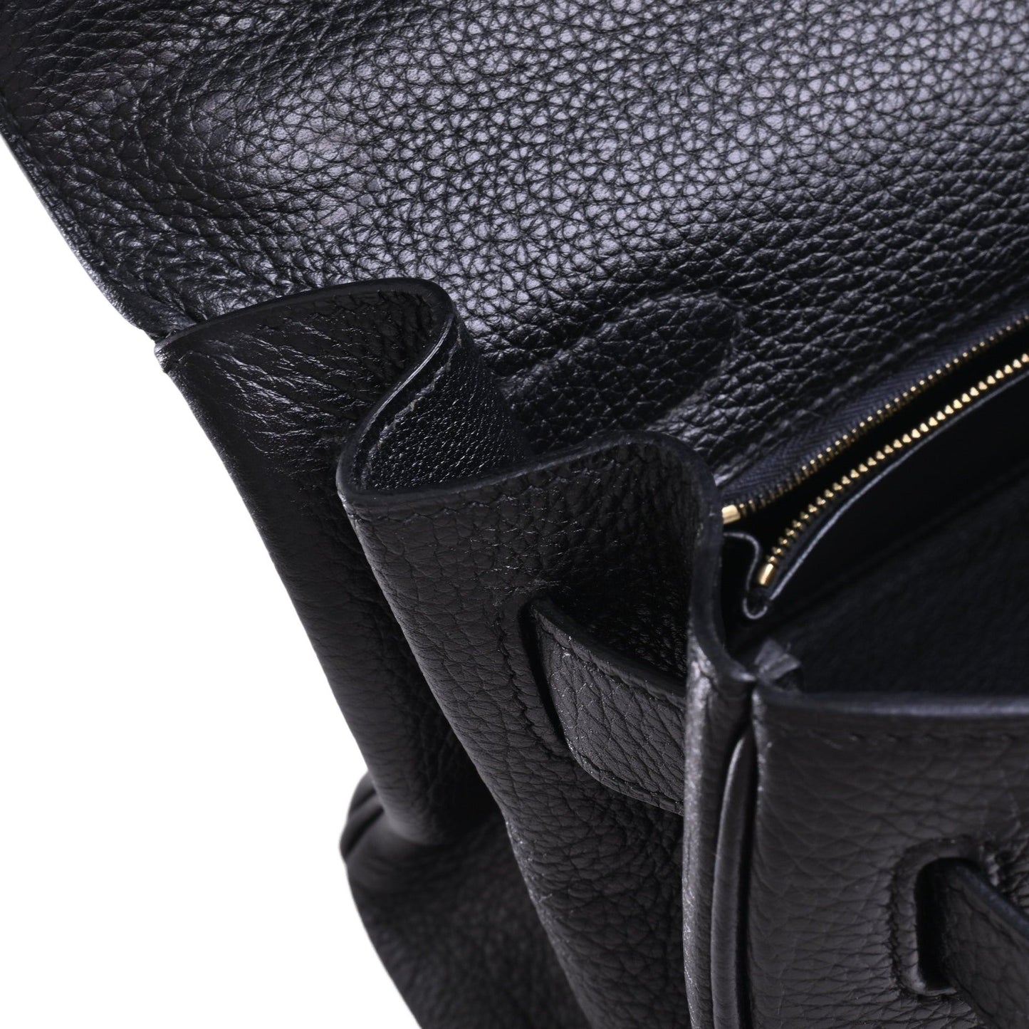 Shoulder Kelly Fringe Togo Black GP □M engraved