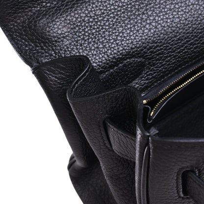 Shoulder Kelly Fringe Togo Black GP □M engraved