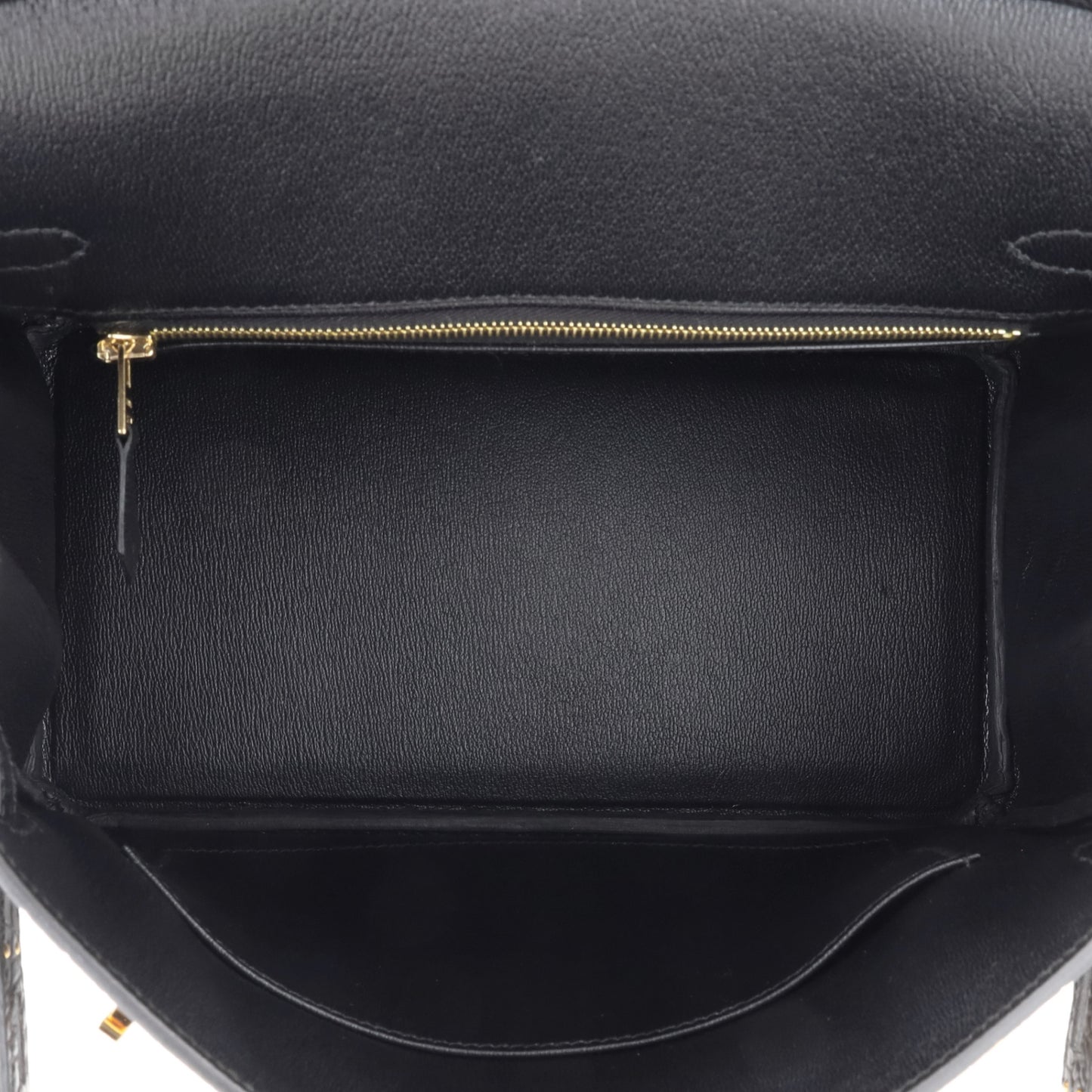 バーキン25　アリゲーターマット　ブラック　GP　K刻印