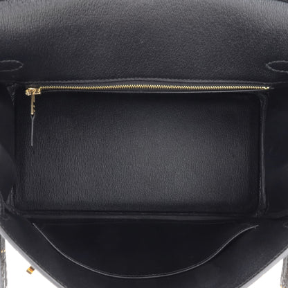 バーキン25　アリゲーターマット　ブラック　GP　K刻印