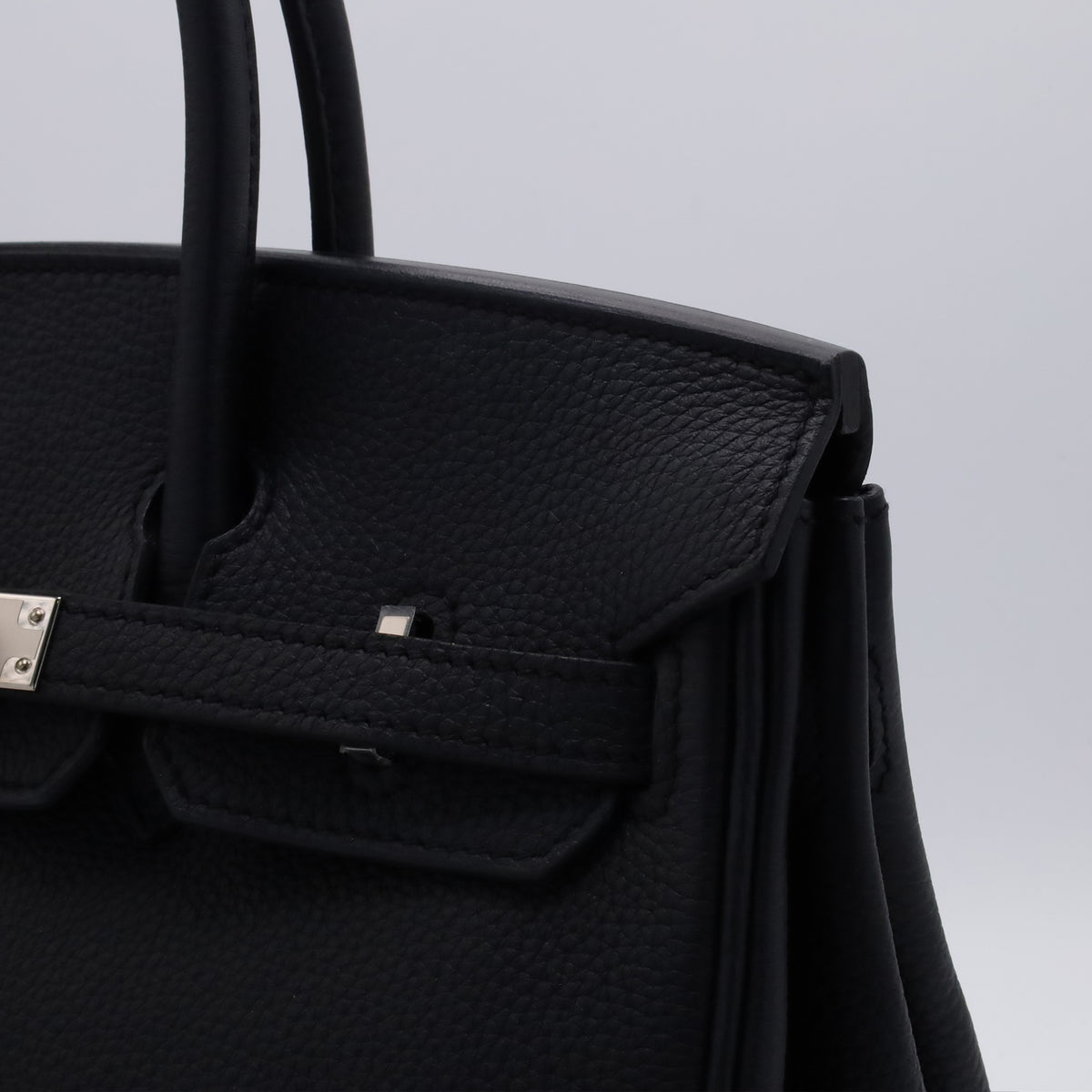 Birkin 25 Togo Black SS KStamp