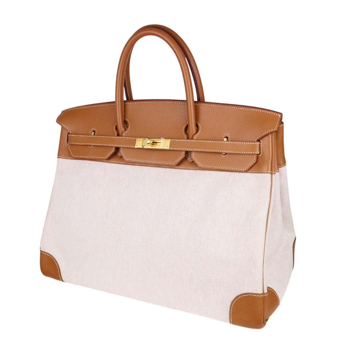 Birkin 40 Toile Ash Kushbell Gold GP □C engraved