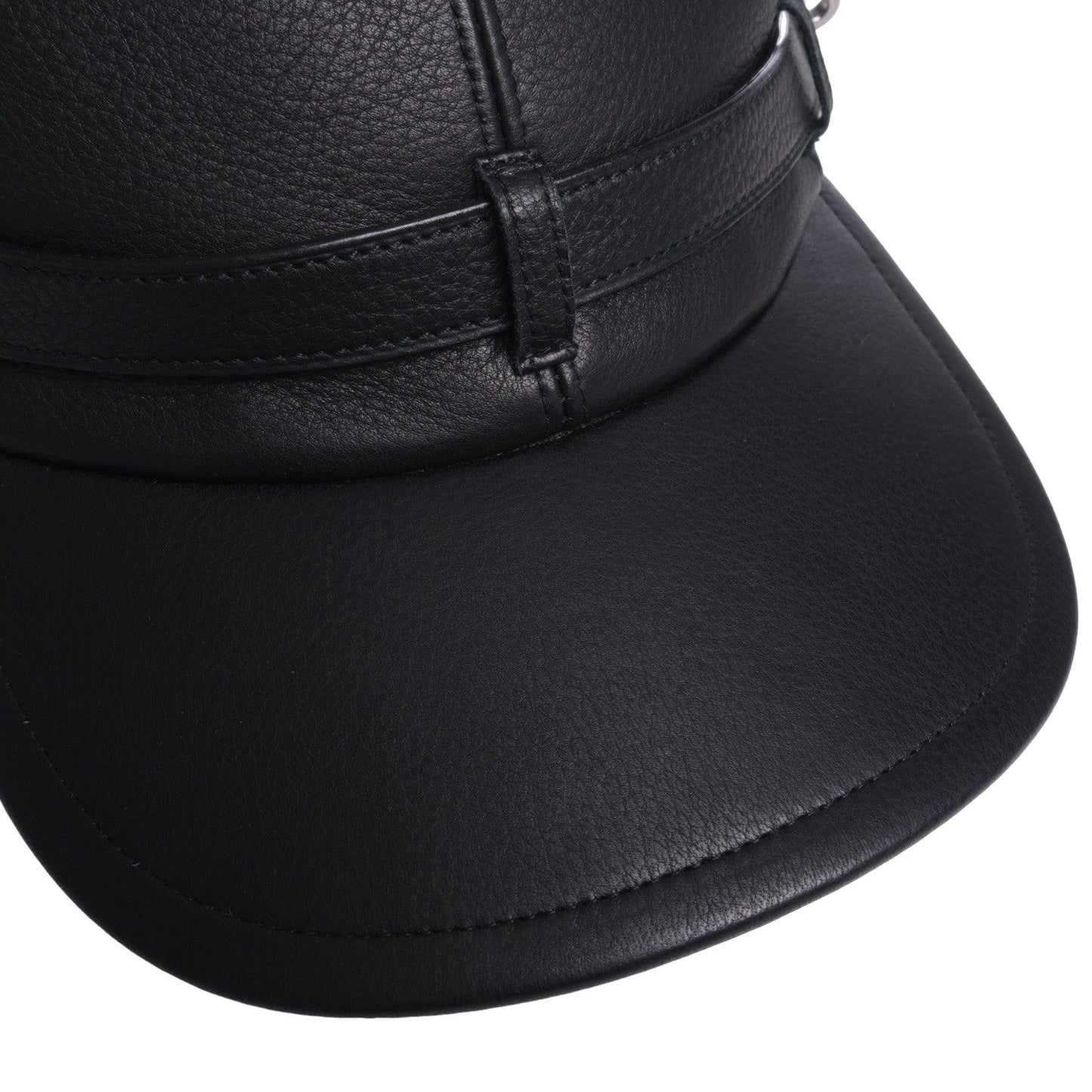 Cap Leather Black Kelly Metal Fittings SS M