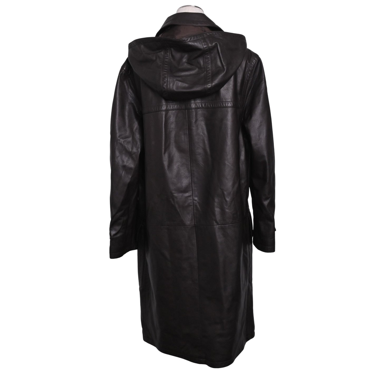 ダッフルコート　レザー　ブラウン　46