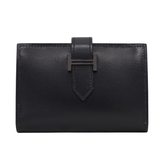 ベアン　カードケース　ボックスカーフ　ソーブラック　B刻印