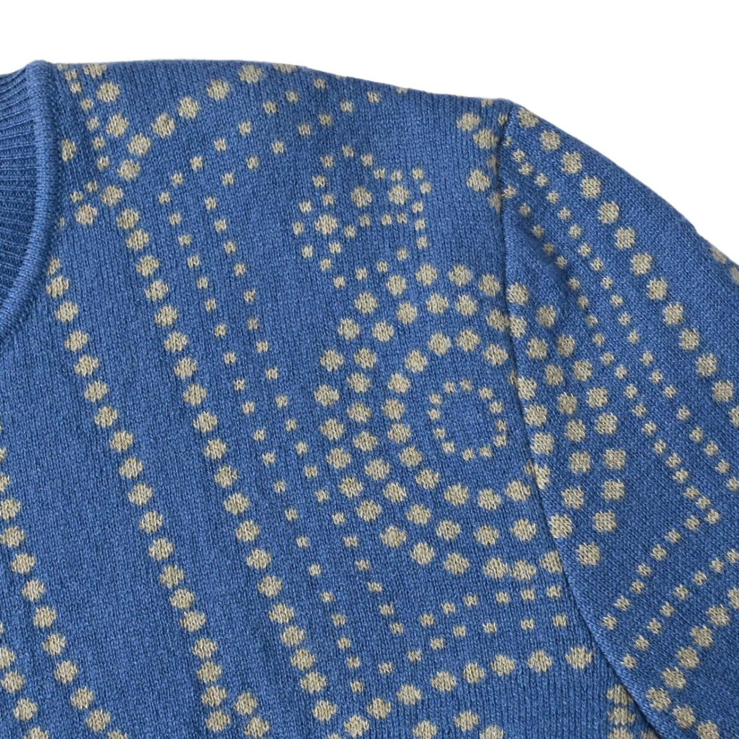 ニット　式典用馬勒　カシミヤ　ブルー　40