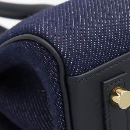 Birkin 单肩灯 29 Vaux Swift Toile Jean 黑蓝靛蓝 GP K刻印