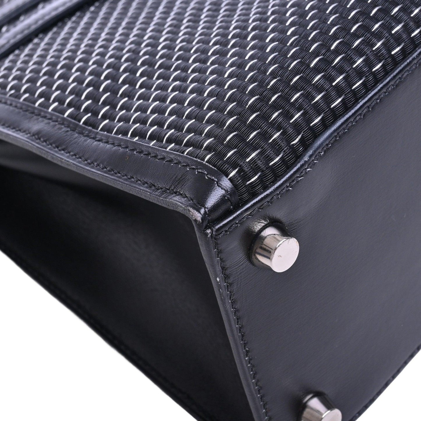 Kelly 25 Metal Crinorun Box Calf Black SS □C Engraved