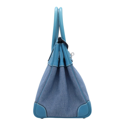 Birkin 30 Toile Jean Togo 蓝色牛仔裤 SS □F刻印