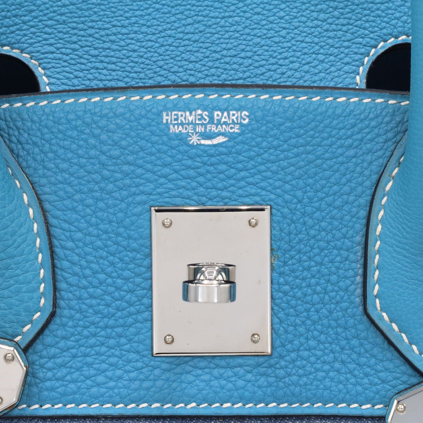 Birkin 30 Toile Jean Togo 蓝色牛仔裤 SS □F刻印