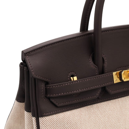 バーキン25　ヴォースイフト　トワルアッシュ　 べブラン　エクリュ　GP　K刻印