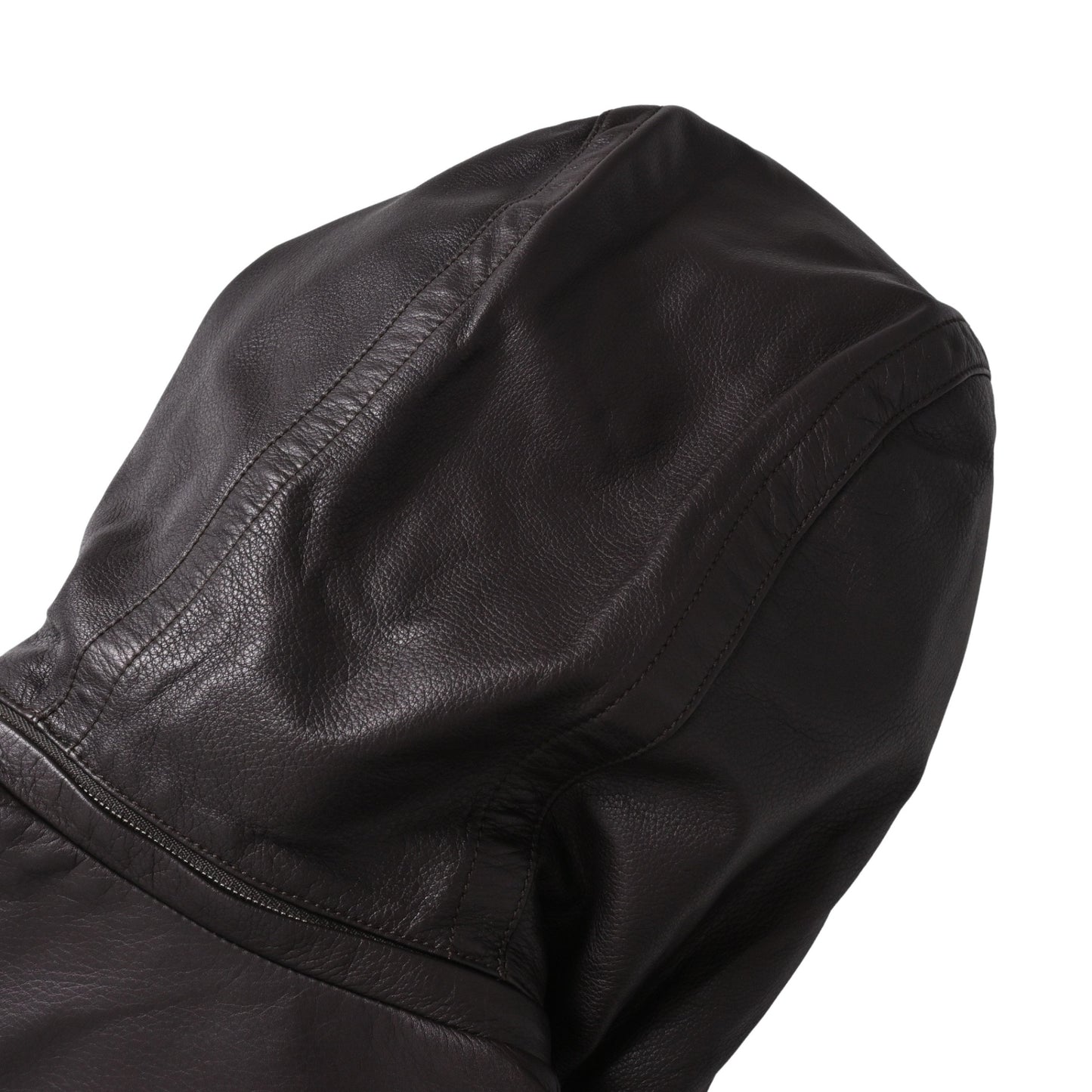 ダッフルコート　レザー　ブラウン　46