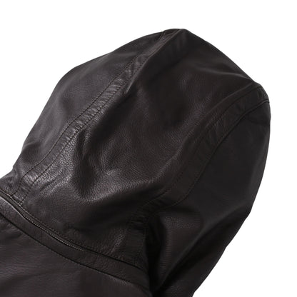 ダッフルコート　レザー　ブラウン　46