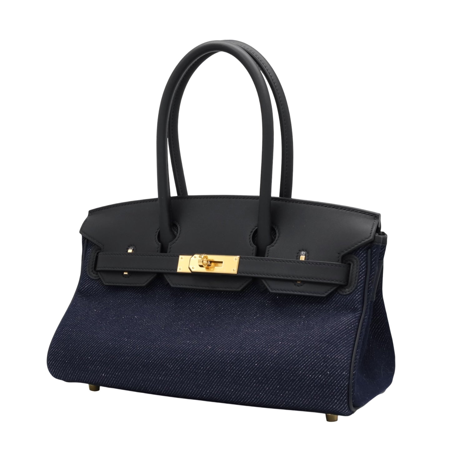 Birkin 单肩灯 29 Vaux Swift Toile Jean 黑蓝靛蓝 GP K刻印