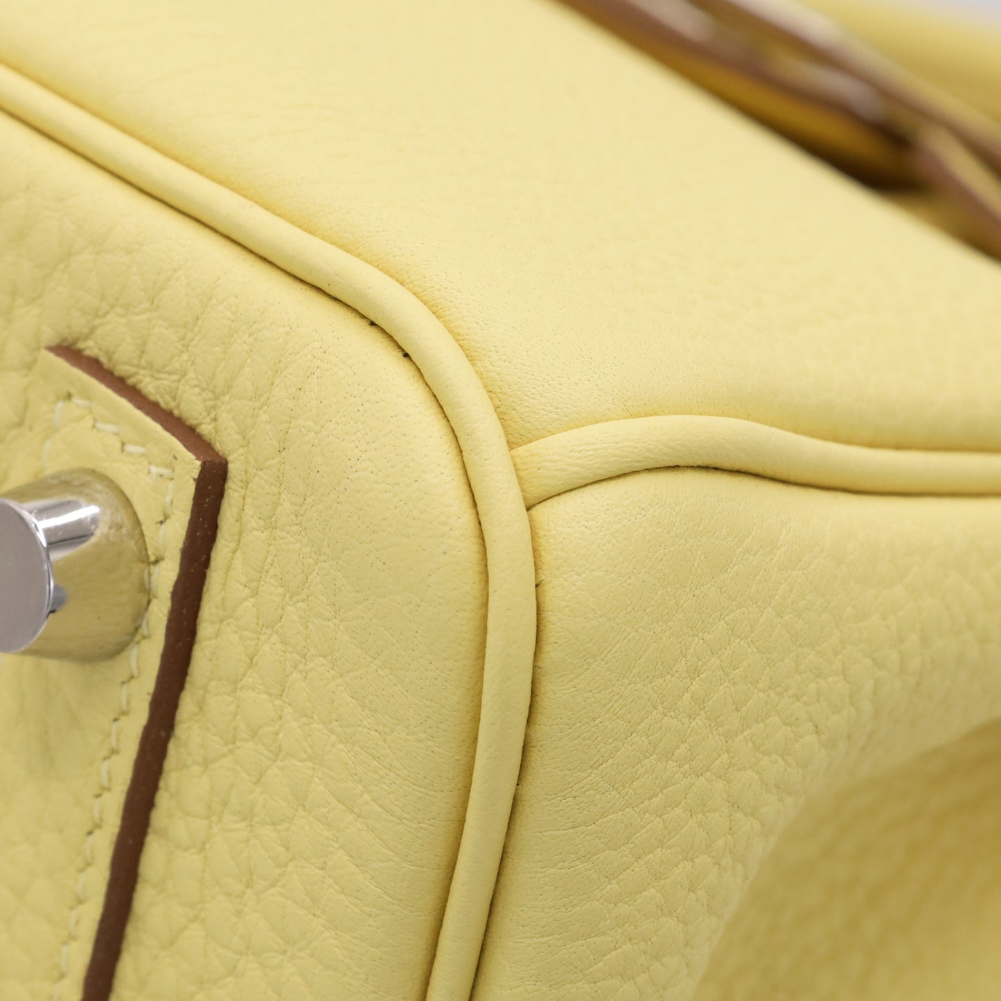 Birkin 25 Togo Jaune Poussin SS K stamp