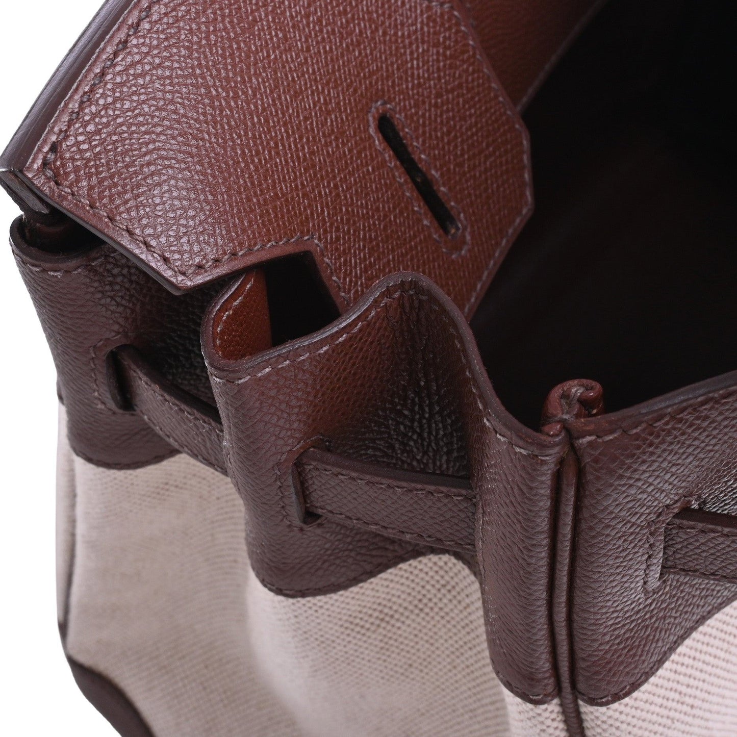 Birkin 30 Kushbell Toile Ash Brown GP □H engraved