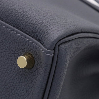 Kelly 25 Togo Ardoise Champagne Gold W engraved