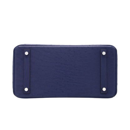 バーキン30　オーストリッチ　ブルーアイリス　SS　T刻印