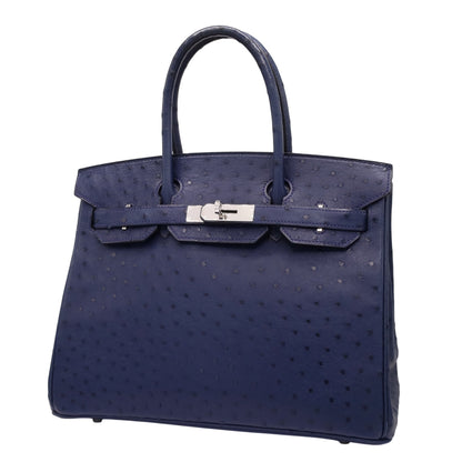 バーキン30　オーストリッチ　ブルーアイリス　SS　T刻印