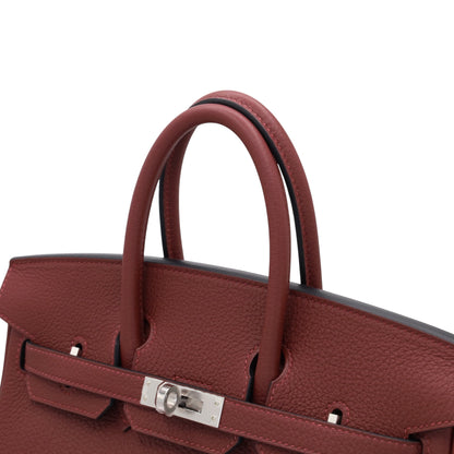 Birkin 25 Togo Rouge Ash SS K stamp