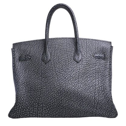 Birkin 35 Buffle Skipper Dalmatian Black SS □E engraved