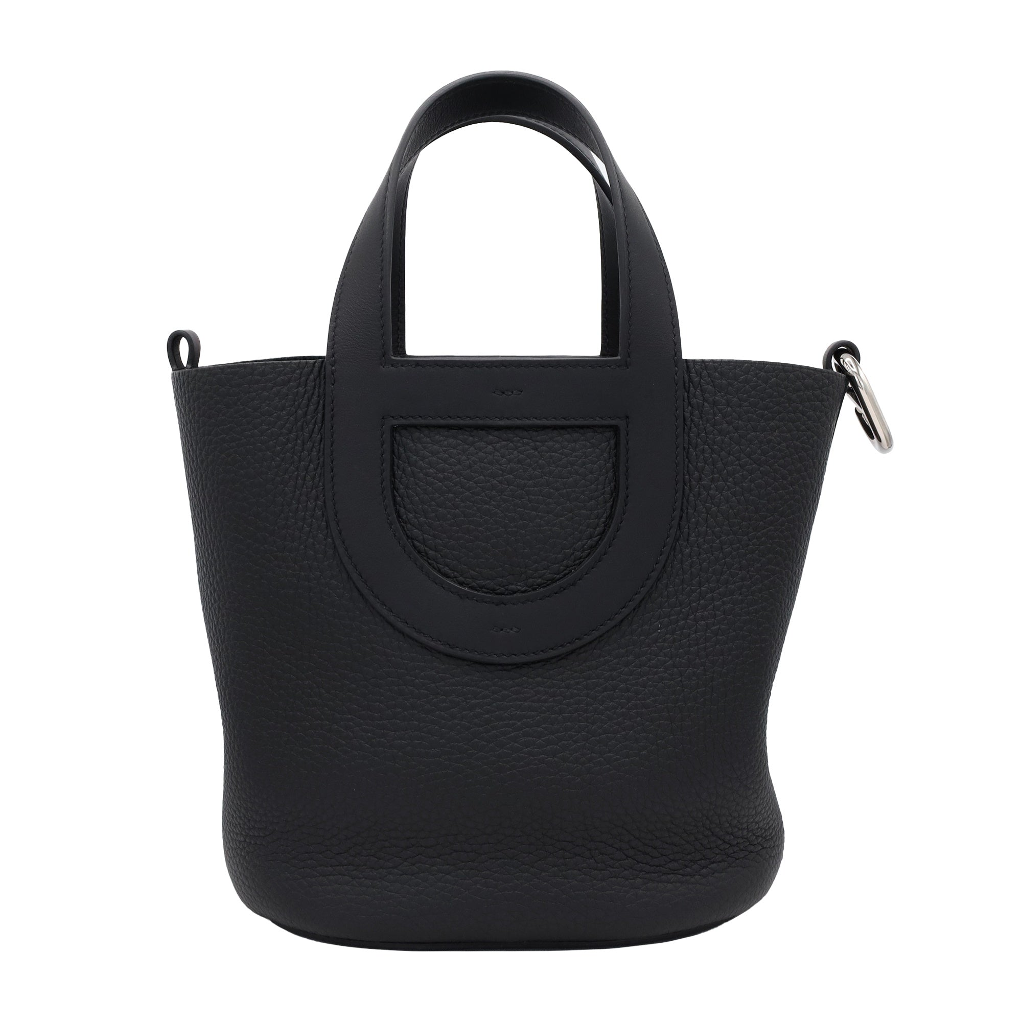 HERMES In the Loop 18 TaurillonCraieMance Black SS KStamp – LALÙE