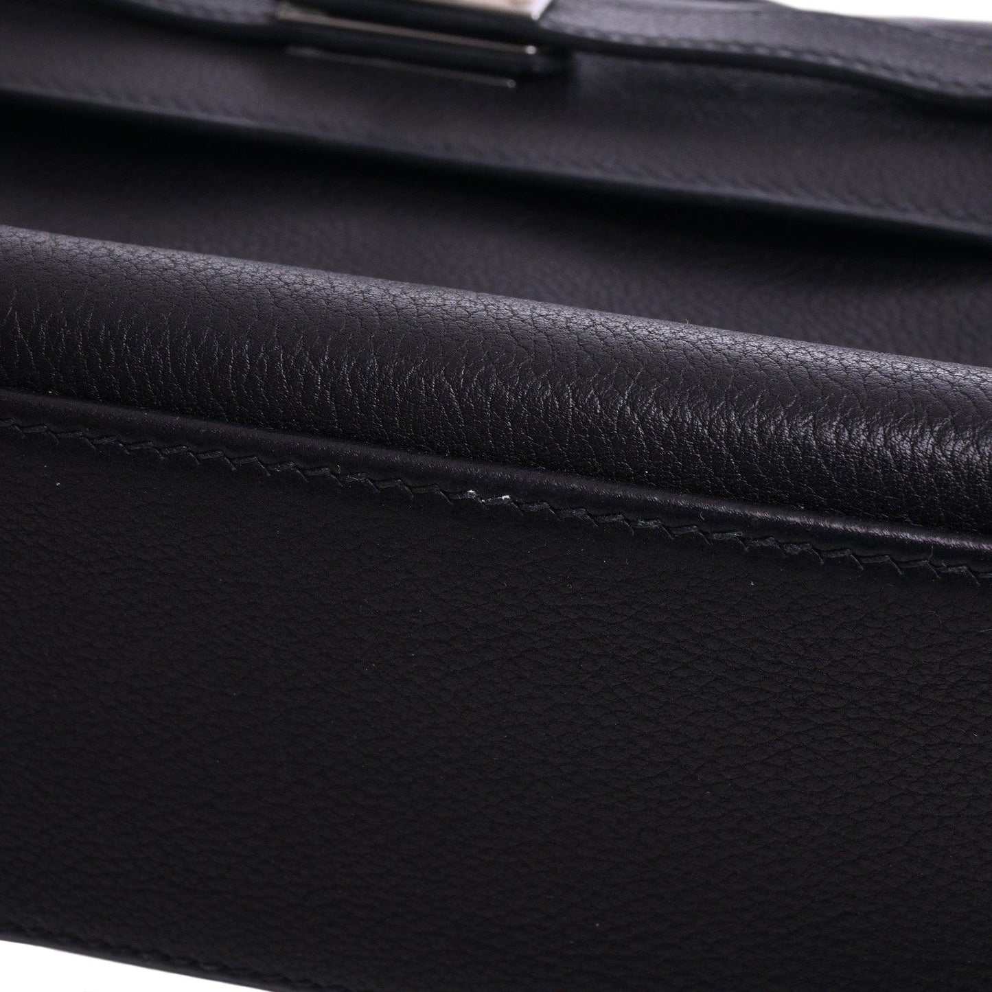 Pochette Kelly Evergrain Black SS □I engraved