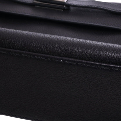 Pochette Kelly Evergrain Black SS □I engraved