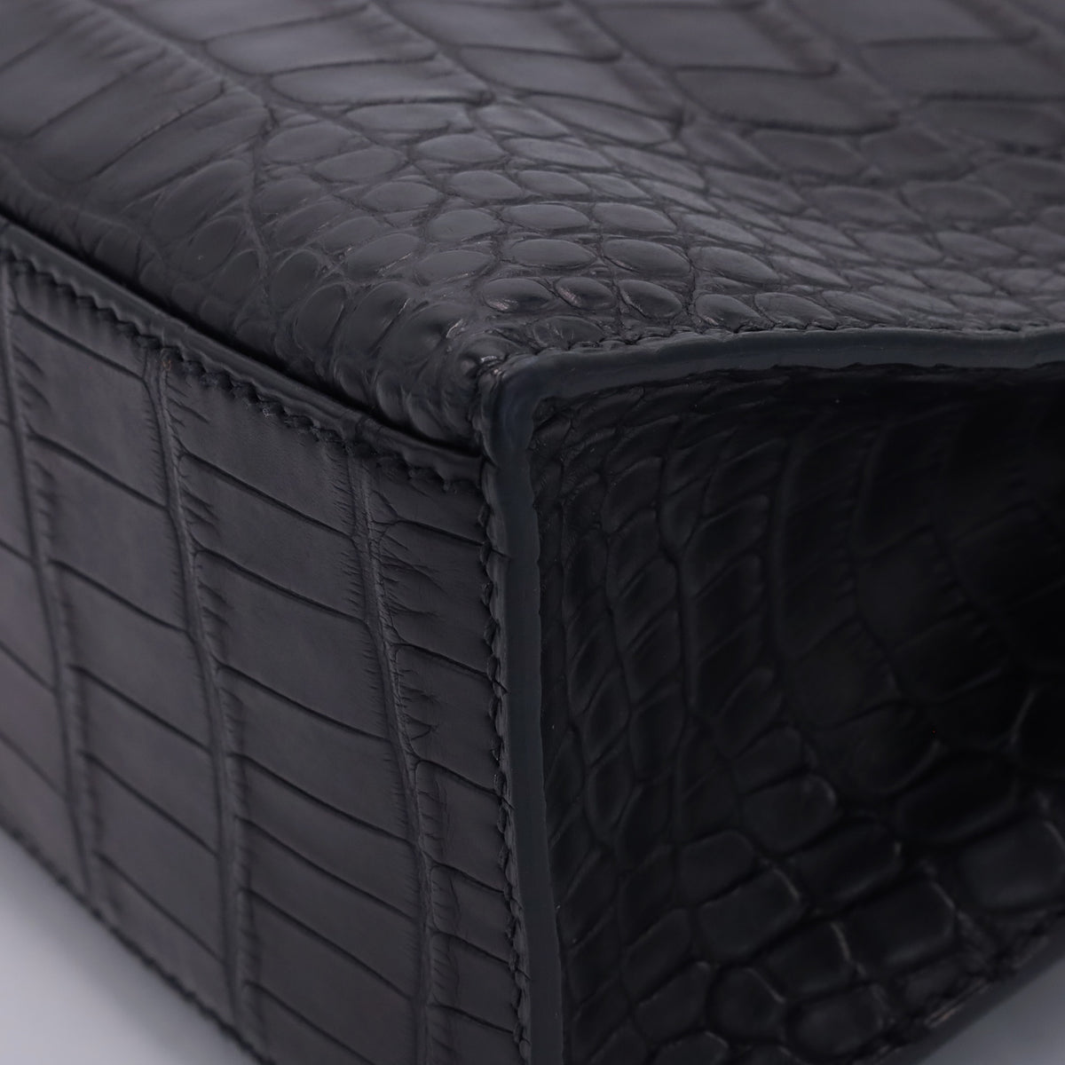 Pochette Kelly Alligator Matte Black SS WStamp