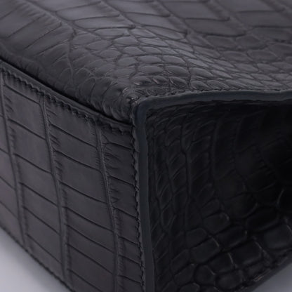 Pochette Kelly Alligator Matte Black SS WStamp