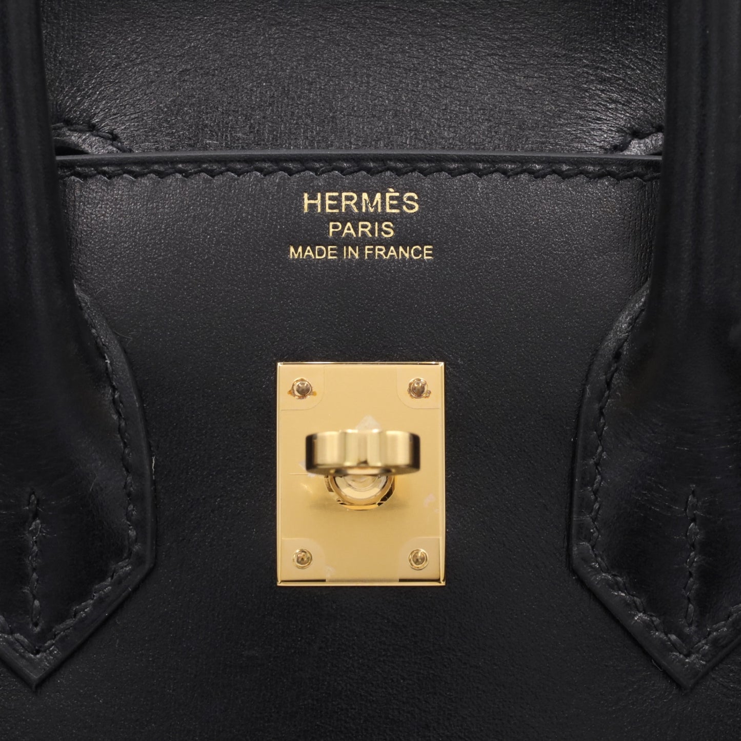 バーキン25　セリエ　ボックスカーフ　ブラック　GP　W刻印