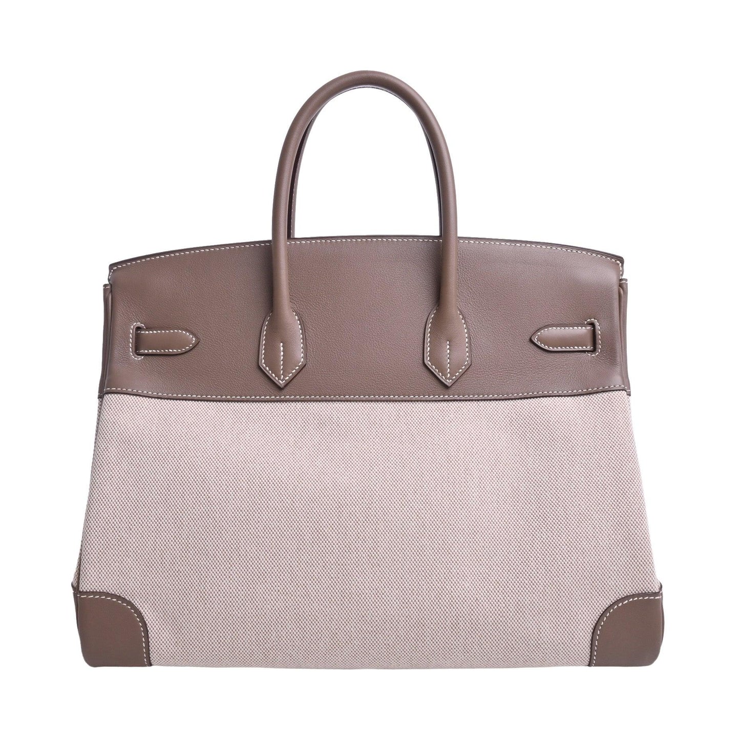 Birkin 35 Vauswift Toile Ash Etoupe SS □K engraved