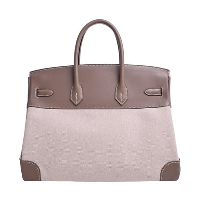 Birkin 35 Vauswift Toile Ash Etoupe SS □K engraved