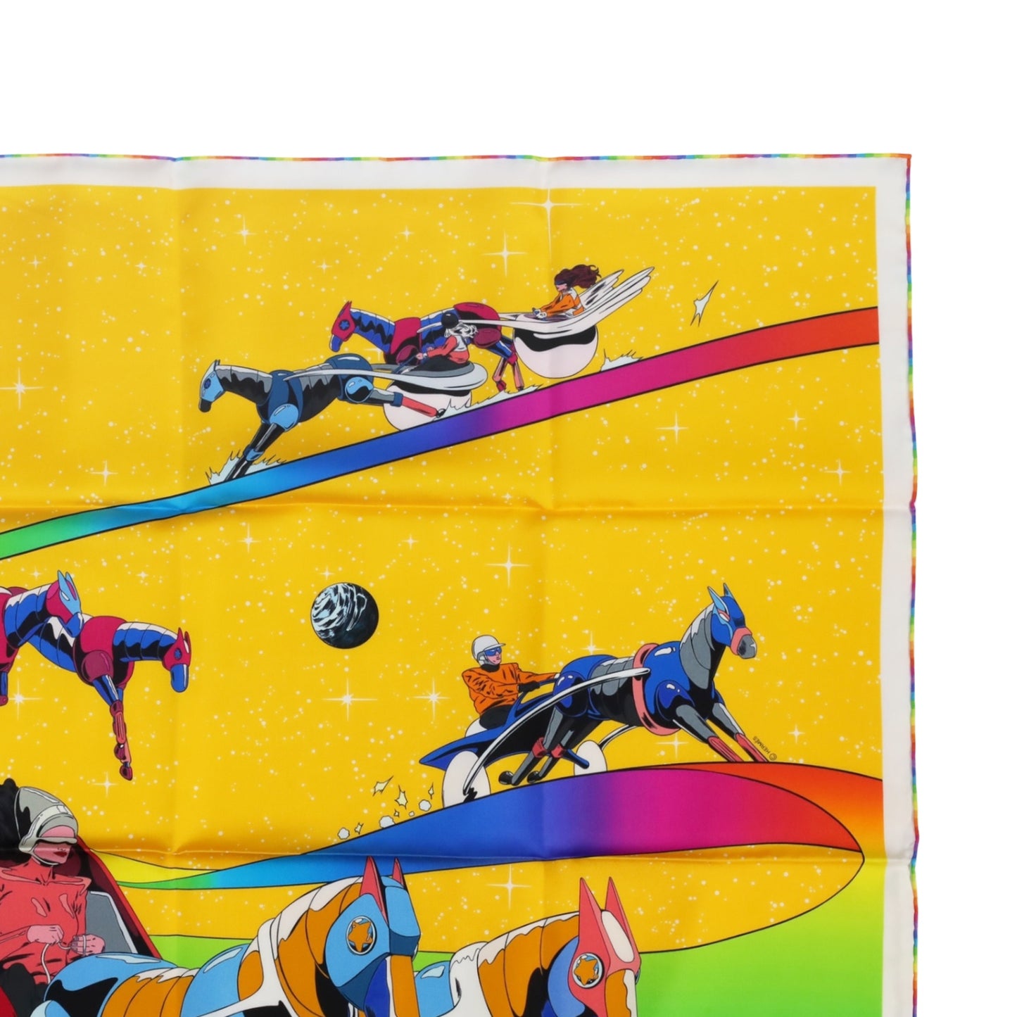 カレ90　スペースダービー　シルク　マルチカラー