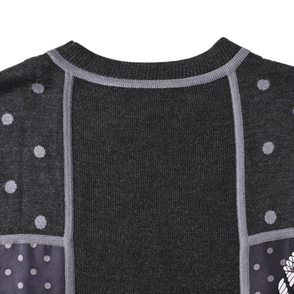 一块单击裂纹羊绒丝绸灰色34