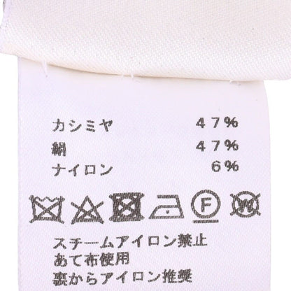 ニットワンピース　式典用馬勒　カシミヤ　ブラック　ホワイト　34