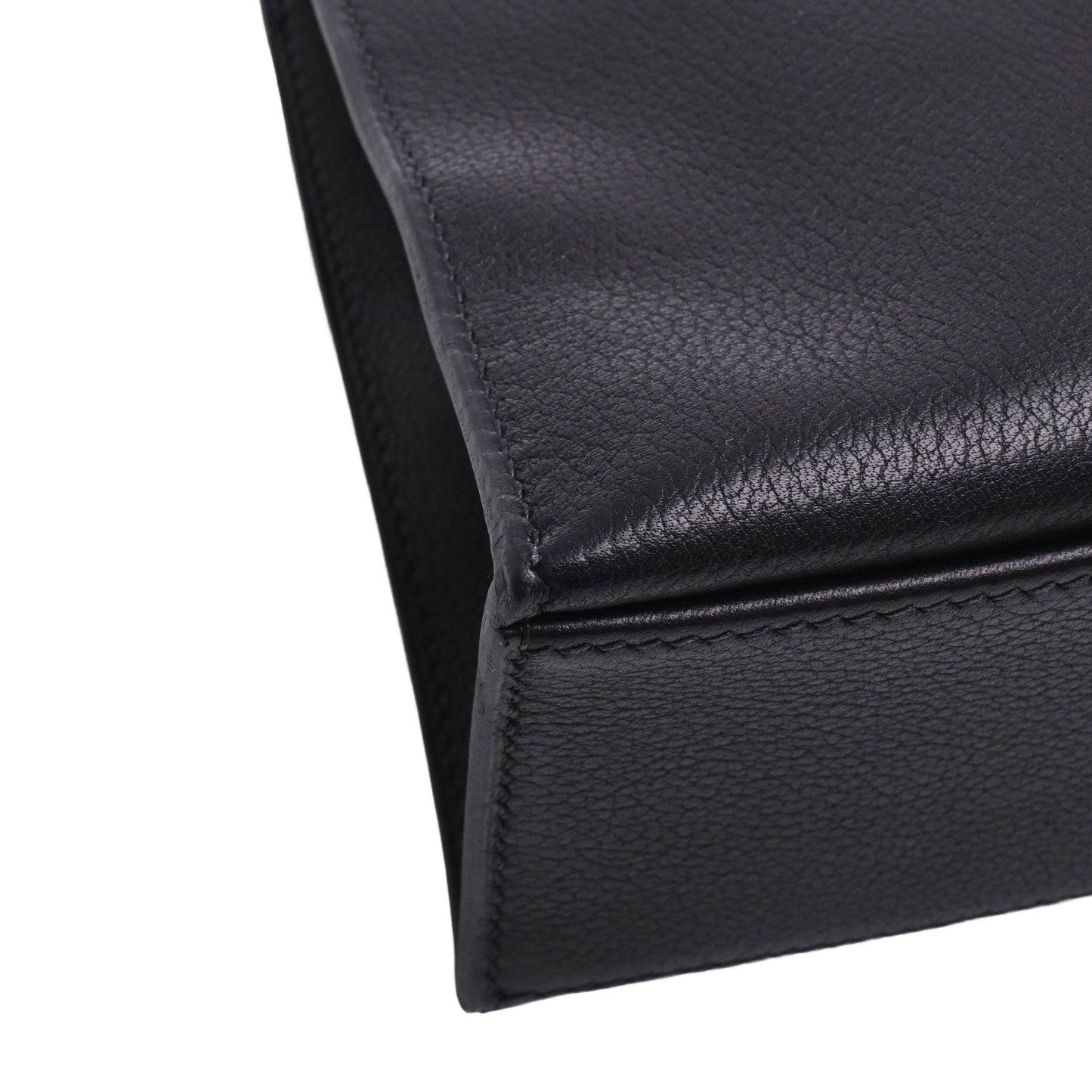 Pochette Kelly Evergrain Black SS □I engraved