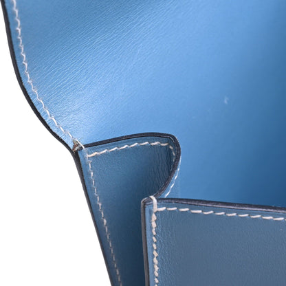 ポシェットリオ　ボックスカーフ　ブルージーン　SS　□B刻印