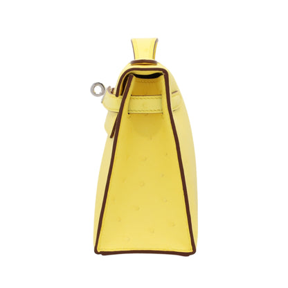 ポシェットケリー　オーストリッチ　ジョーヌシトロン　SS　K刻印