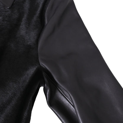 トレンチコート　トロイカ　カーフ　ブラック　44