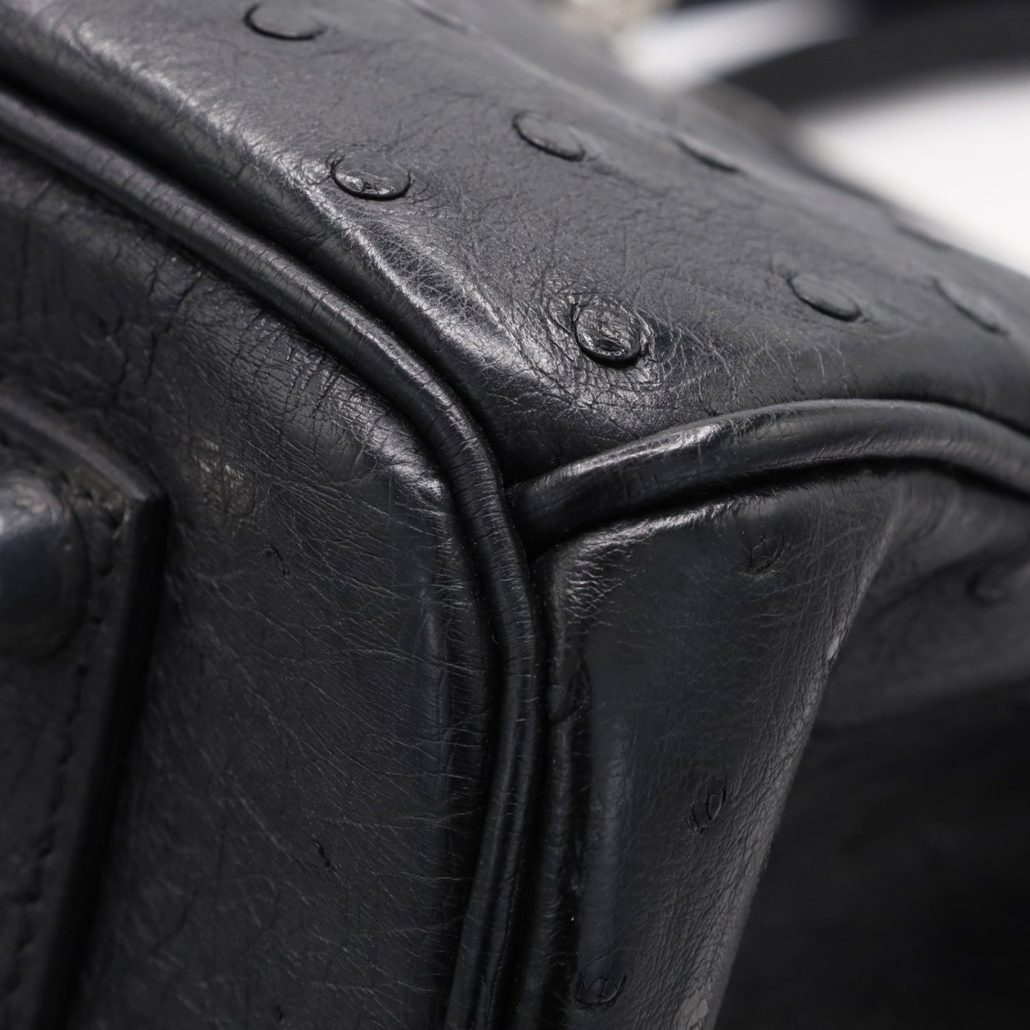 Birkin 35 Ostrich Black SS □JStamp