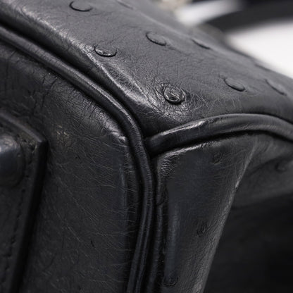 Birkin 35 Ostrich Black SS □JStamp